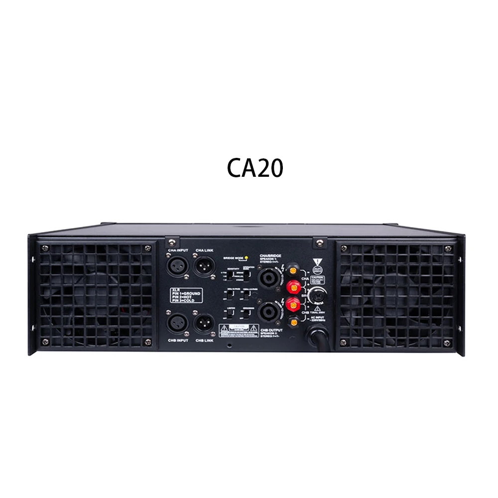 CA20 Hot sales 2*1300 W Class H Audio Power Amplifier 2 Channel DJ High Power Amplifier For Performance