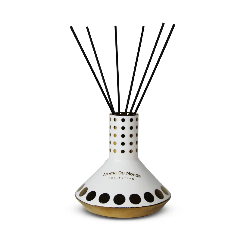 Top selling  Delicacy  Luxury  perfume Aroma  Reed Diffuser Set with Ceramic Holder