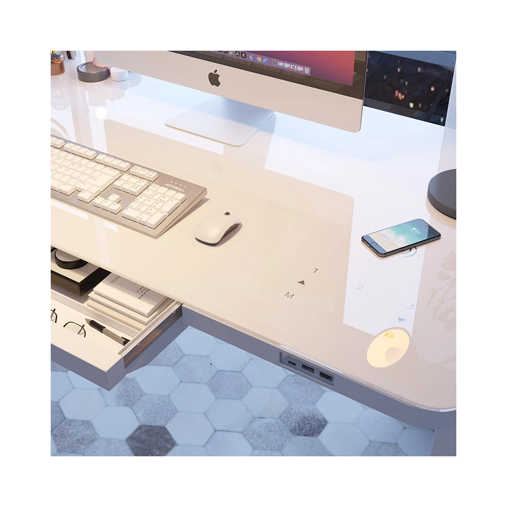 Modern Quality Office furniture workstations Electric Adjustable sit stand Desk Height Lift Computer Smart Table With Dual Motor