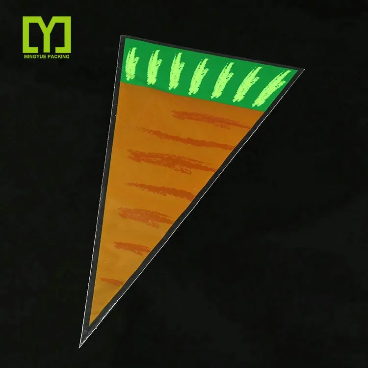 Easter Carrot Candy Pastry Cellophane Bag Kids Birthday Party Decoration Clear OPP Plastic Sweet Cone Bag