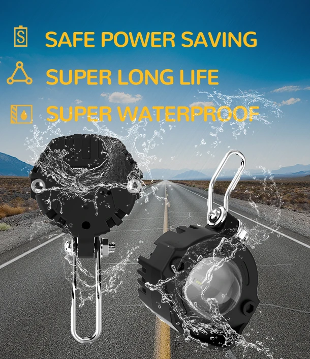 LED Electric Scooter Bicycle 2-in-1 Horn Headlight electric bike Waterproof Bright 6W Front Light for Ebike12-80V