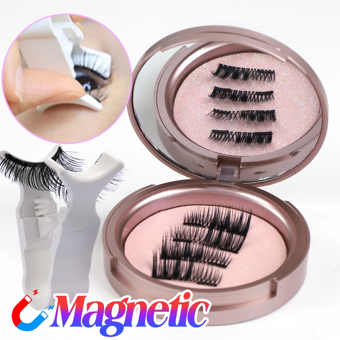 New Upgrading no Glue no Eyeliner Quantum Premium Magnetic Eyelash with Quantum Magnetic Lash Applicator