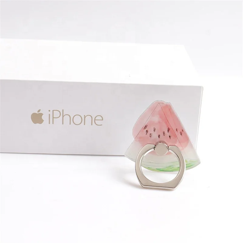 Custom Design Colorful Fruits Style Acrylic Ring Phone Holder