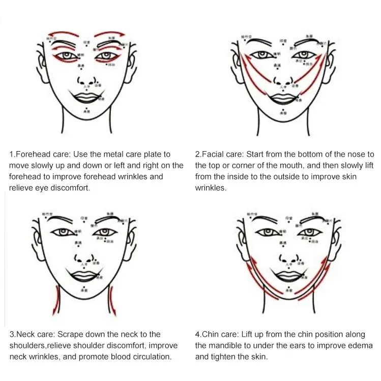 Newly Designed Rechargeable Butterfly Vibration Heating Guasha Electric Facial Electric Gua Sha Massage Tool