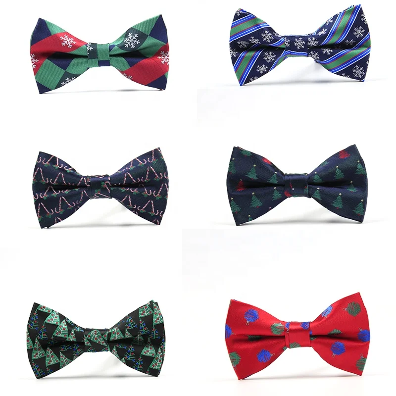 2021 New design wholesale Polyester Christmas bowtie