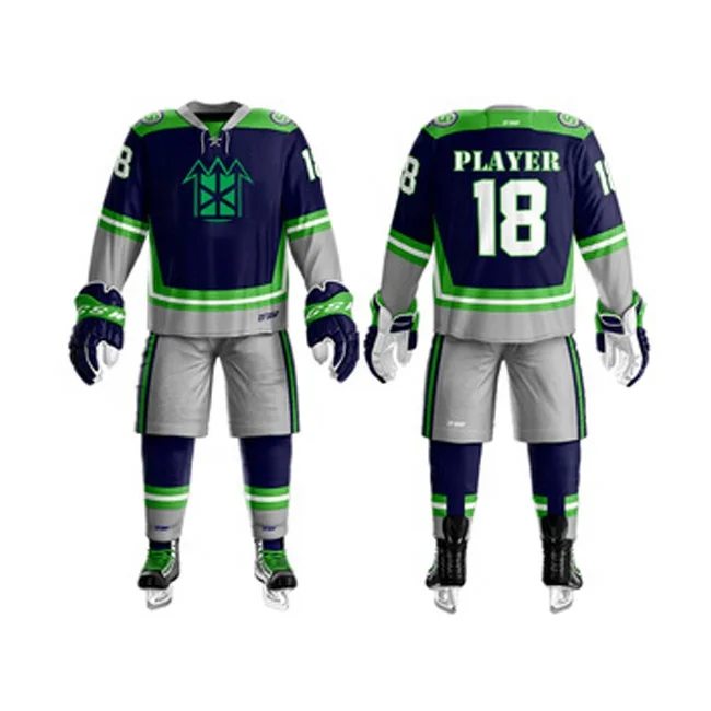Fashion custom ice hockey uniform team wear sublimation ice hockey jersey for youth hockey team