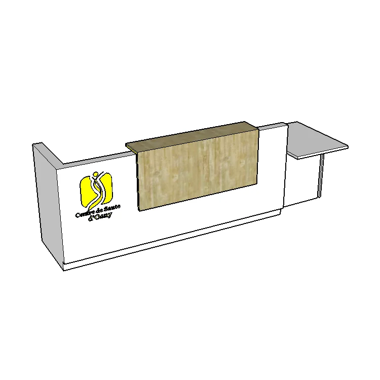 Modern Design Led Lighting Acrylic Office Furniture Gym Nurse Station Reception Desk Front Table