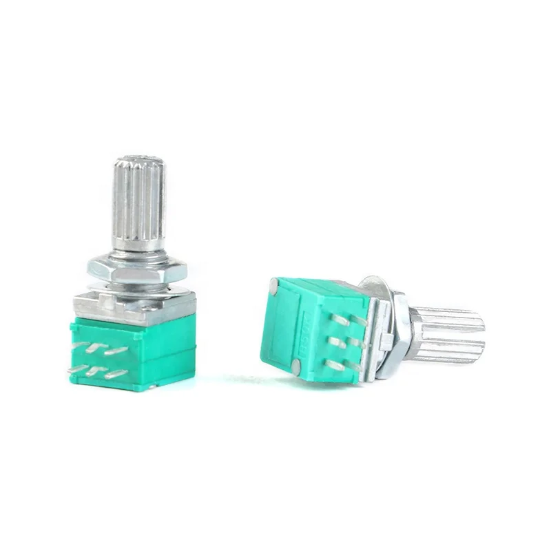 High Quality 6 Pin 15mm B5K B10K B20K B50K B100K Audio Amplifier Sealed Dual Potentiometer
