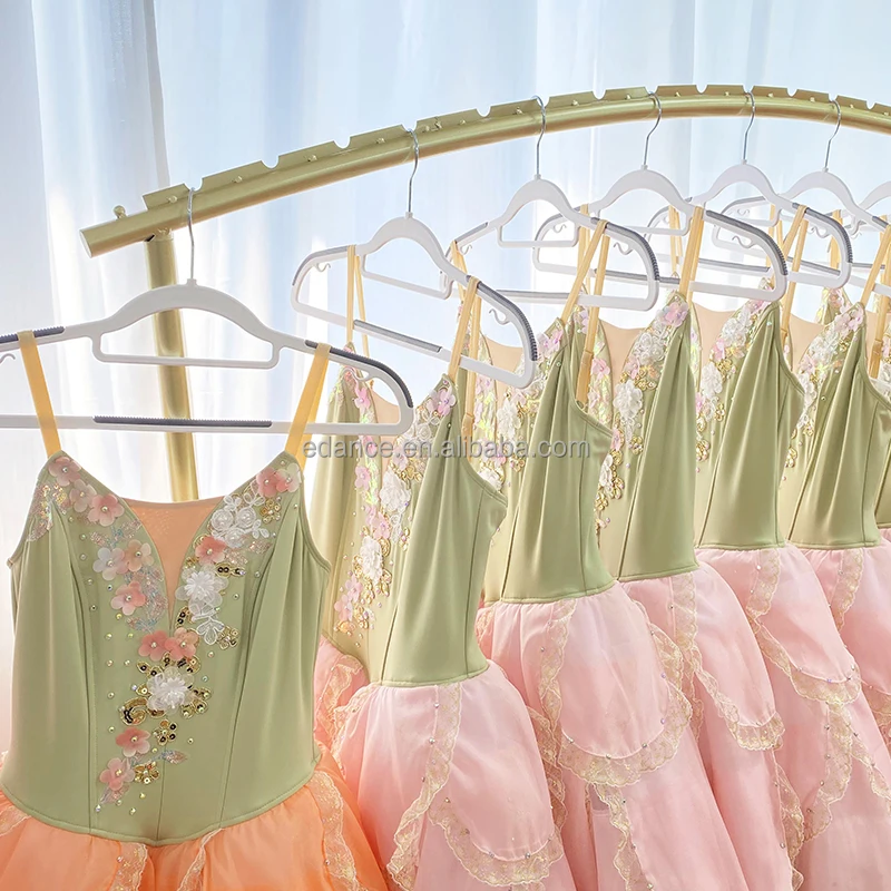 R0446 Professional Custom Girls Ballerina Dress Waltz Of The Flowers Group Dance Ballet Costume Long Romantic Tutu For Christmas