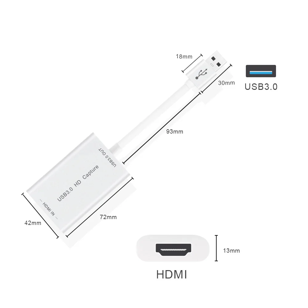  Металлический корпус мини-преобразователь сигнала одноканальный HD HD-MI Linux USB