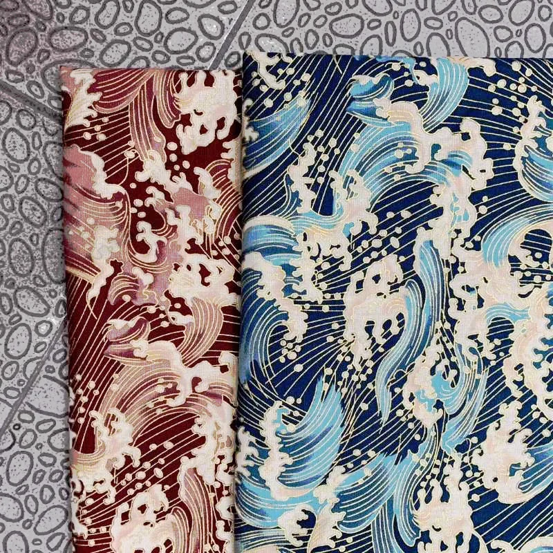 High Quality Fashion Design 100% Polyester Gold Printed Softes Microfiber Fabric