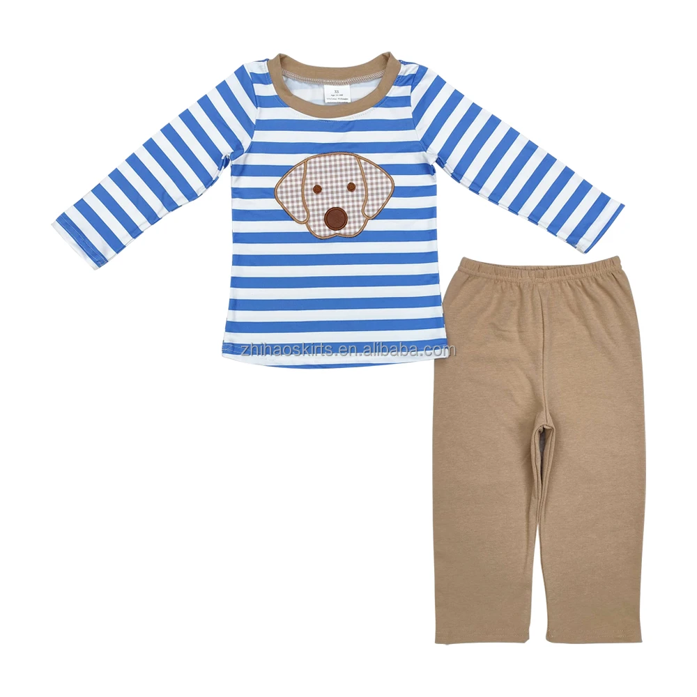 Duck Turkey Deer GONE HUNTING Print Boys Fall Bamboo Pajamas Clothes Set Wholesale RTS Toddler Boutique Kids Sleeper Clothes