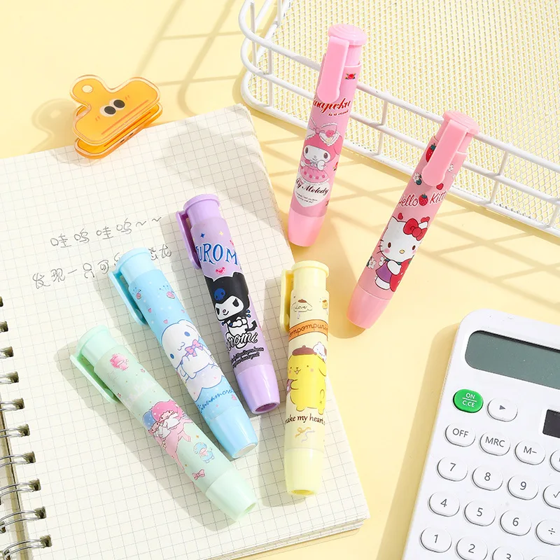 Wholesale creative cartoon press eraser kuromi melody kawaii erasers for children