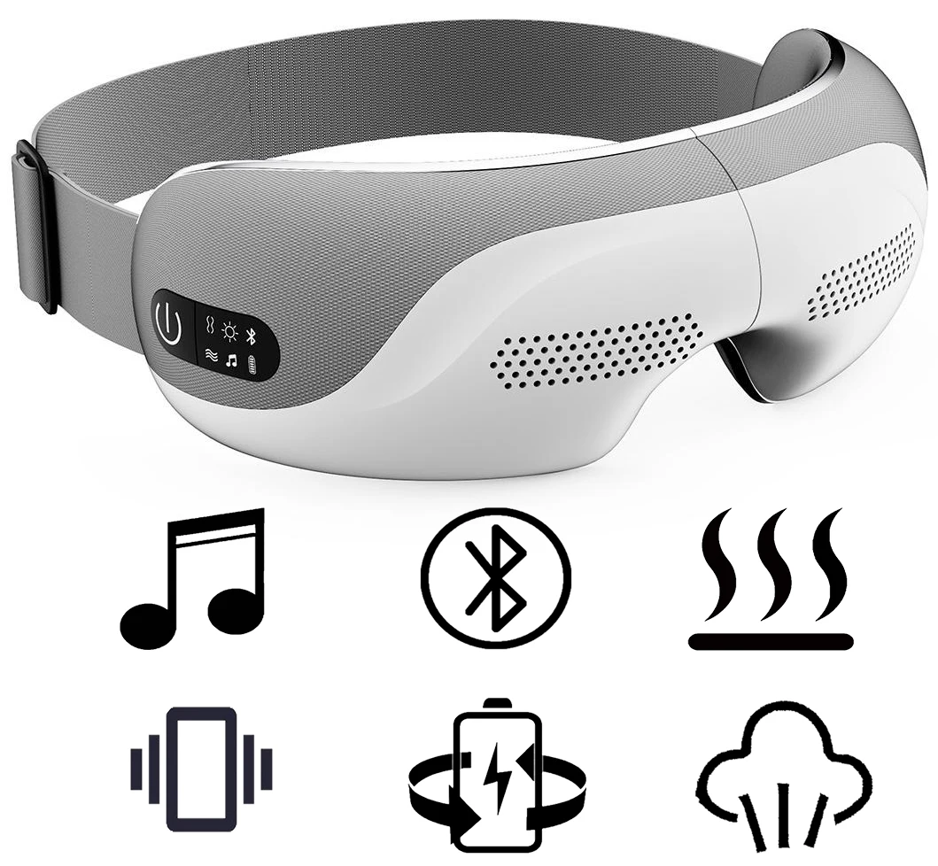 2024 phenitech Smart Eye Massager With Bluetooth Music and Heating to reduce eye strain Visual Eye Massager