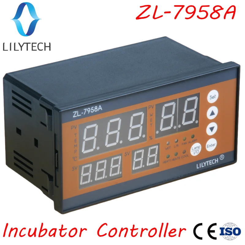 ZL-7958A инкубатор контроллер с автономным охлаждения Влагоотводящая и DC Тернер управления двигателем датчик вариант для супер влажные