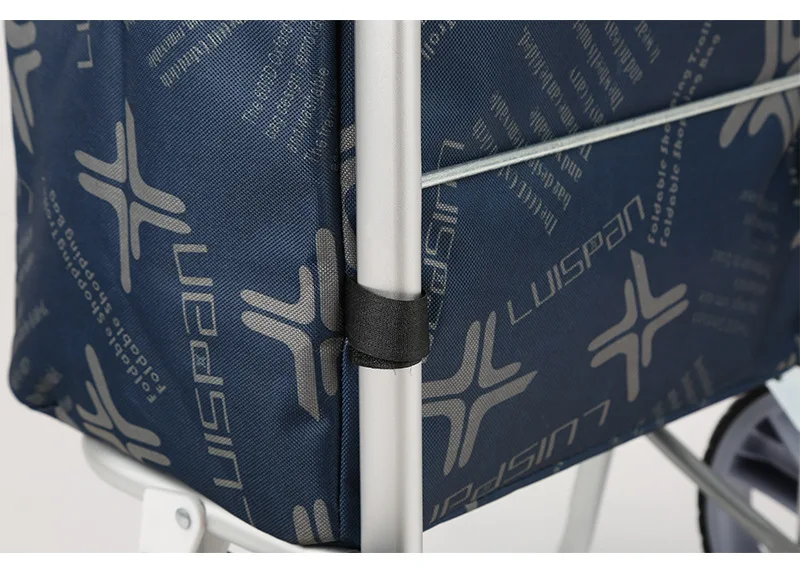 Custom design foldable wheel trolley shopping bag wholesale durable heavy duty detachable shopping trolley bag cart