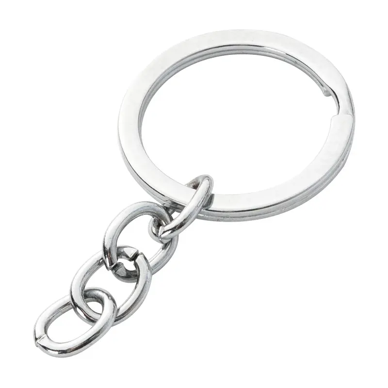 Key Chain Key Ring White K Long Round Split Keyrings Keychain Jewelry Making Wholesale DIY