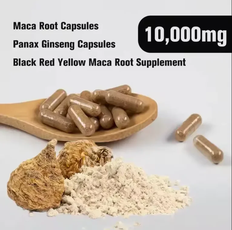 Male Vitality Serum Capsules: Pure Organic Maca And Shilajit Tongkat Ali Extracts Capsules For Enhanced Effectiveness
