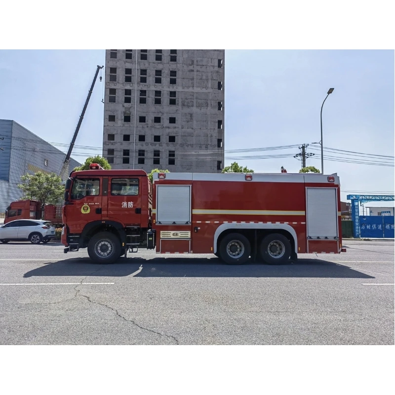 HOWO fire truck 6x4 chassis aluminum alloy framework equipment box 16m3 foam fire truck