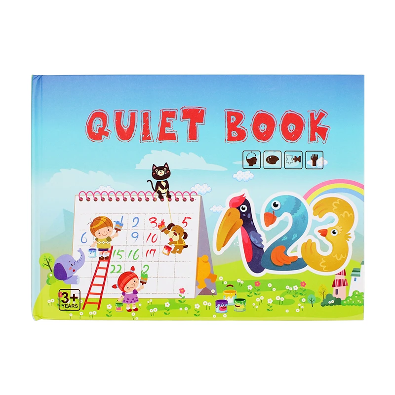 Number Theme Quite Book 3D Cognition Busy Book Sticker Activity Book For Educational Toy School Household Gift Craft