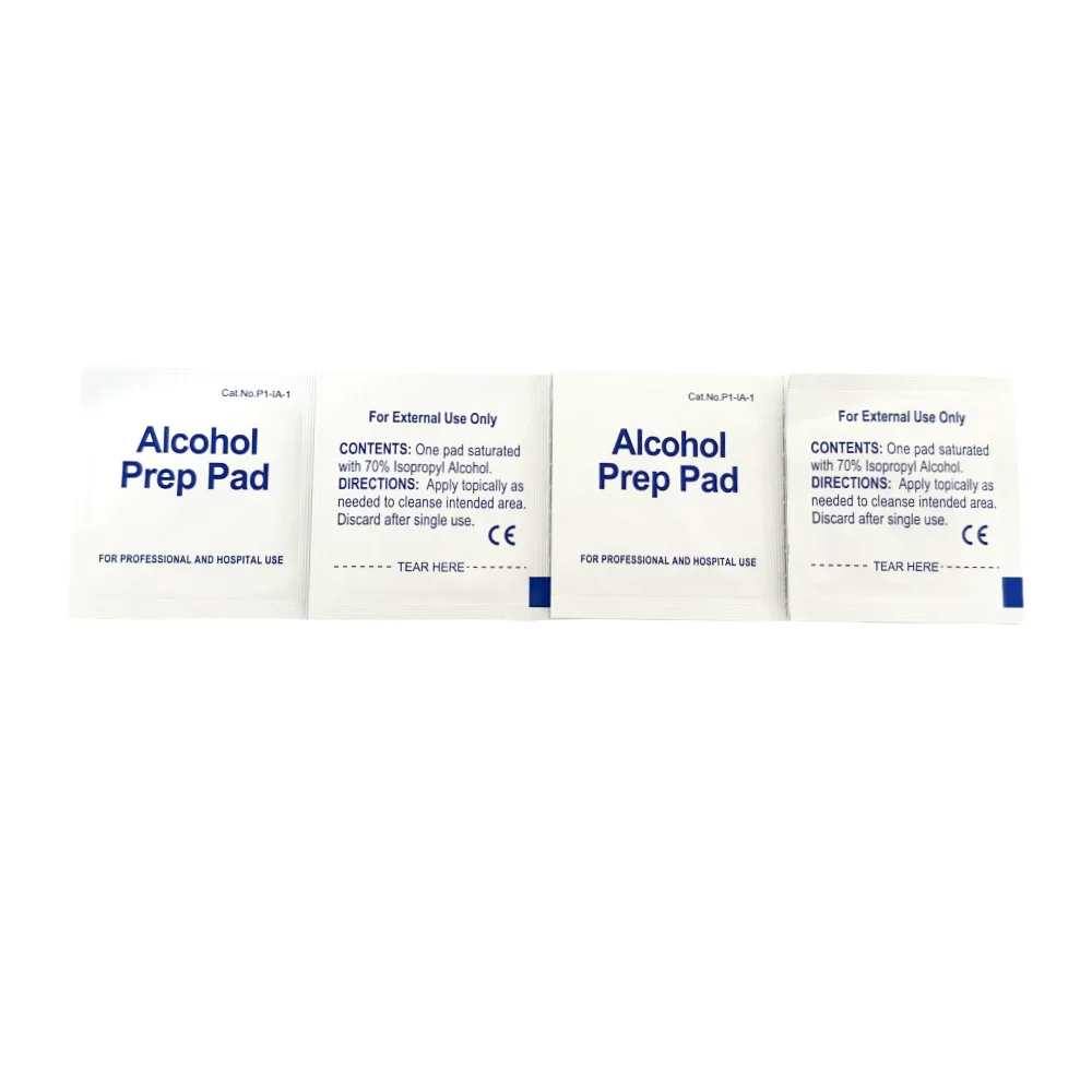 Custom alcohol prep pad swab wipes small alcohol wipes antibacterial alcohol wipes