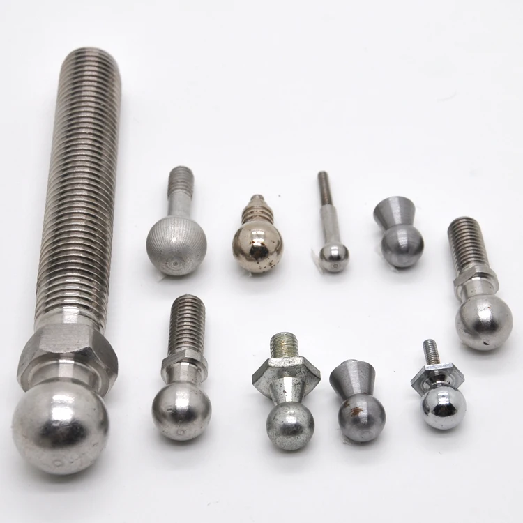 Custom cnc machining stainless steel and carbon steel ball bolt stud