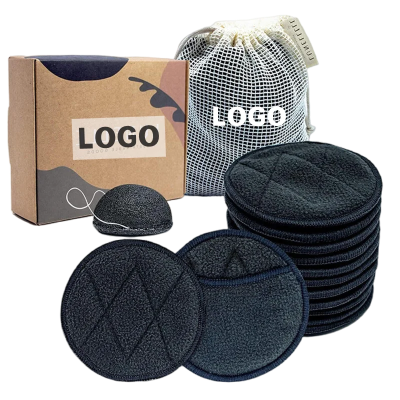 Eco-Friendly Round Bamboo Reusable Makeup Pad Cotton Facial Removal Pads Washable Cotton Pads