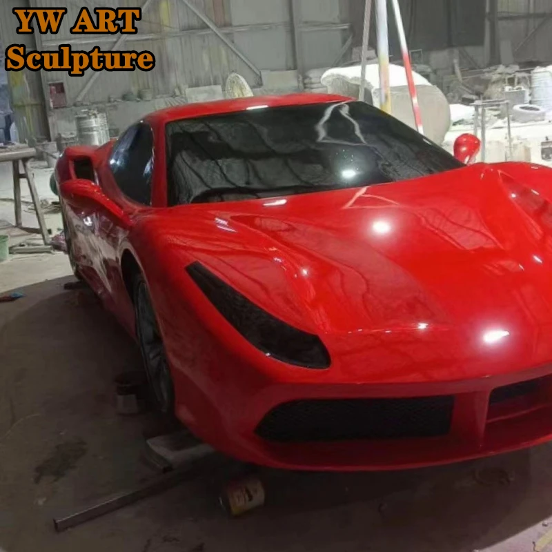 Custom Large Mirror Surface Polished Stainless Steel Diecast Model Car Sculpture For Automobile 4S Store Display Decor