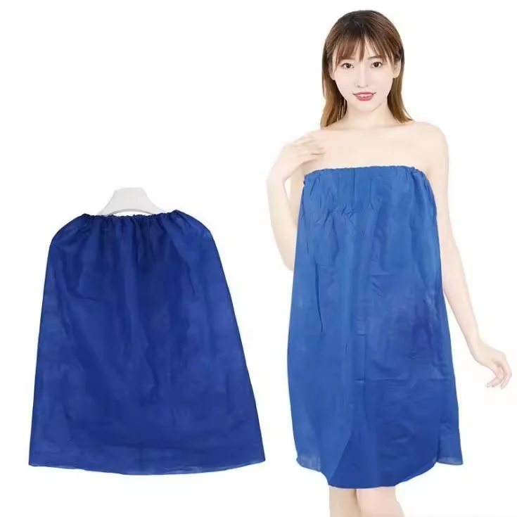 Beauty Salon Gown Non Woven Sauna Bathrobe Disposable Spa Bath Wrap robe Fashion Kimono Robes