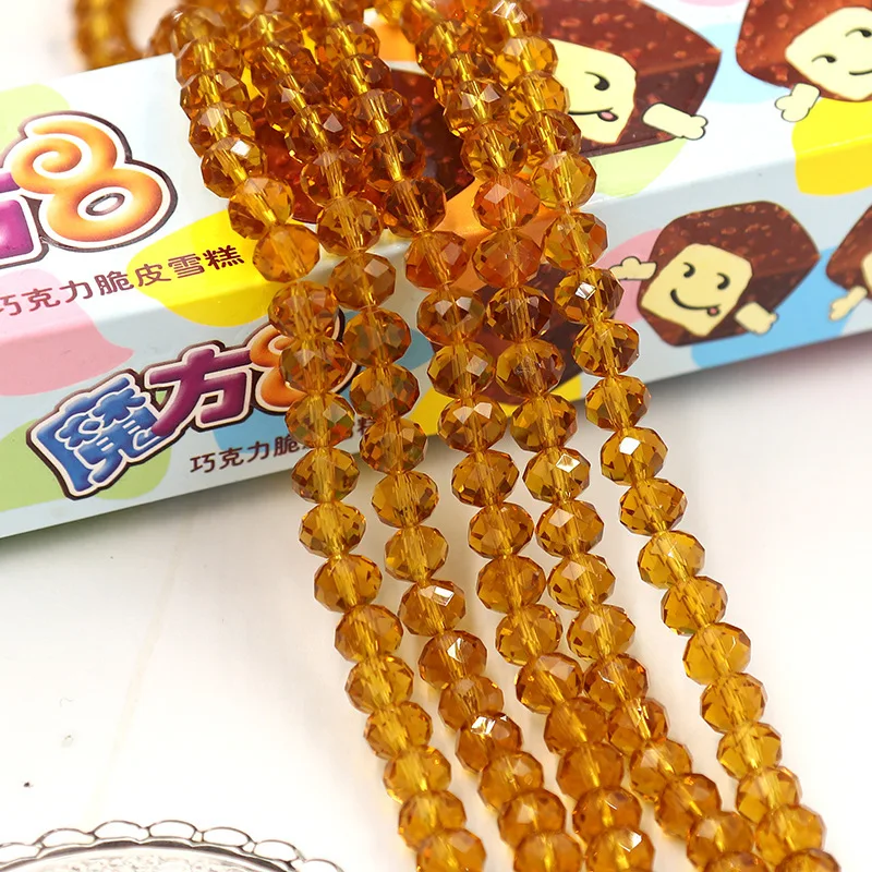 3/4/6/8mm Bubblegum Tyre Handmade Bulk DIY Accessories Glass Wholesale Crystal Lampwork Beads For Necklace Jewelry