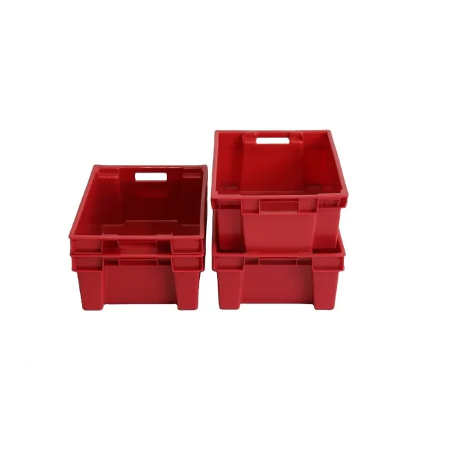 Nestable Customized Durable Stackable Plastic Storage Boxes for Produce Plastic box with Handle
