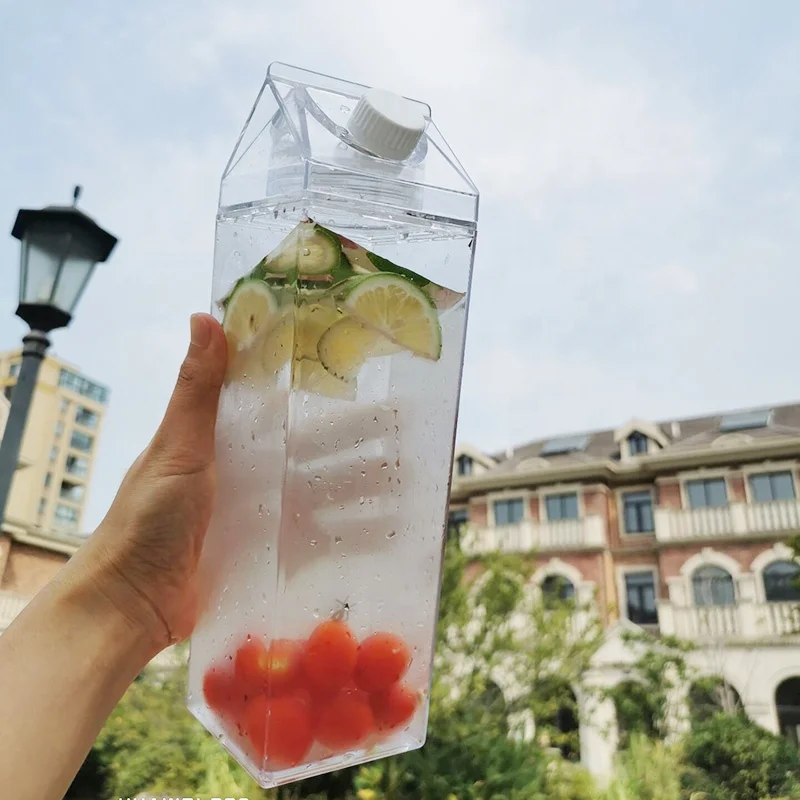 BPA Free Eco Friendly Juice Bottle 1L Shaker Bottle Milk Box Plastic Milk Bottles