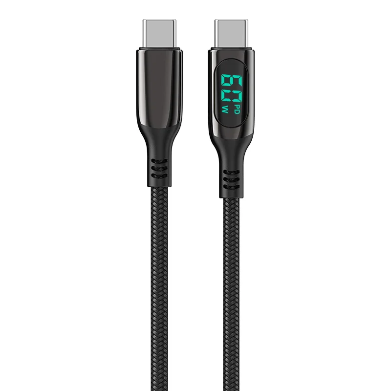 OEM цифровой дисплей с портм usb Тип c 5a цинковый сплав type-c и разъемом usb type-c pd 3a Быстрая зарядка 100 Вт pd usb кабель