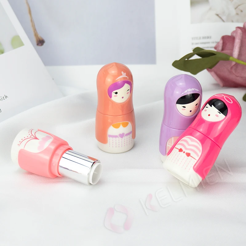 Unique cartoon lipstick tube cute lip balm tube for cosmetic packaging