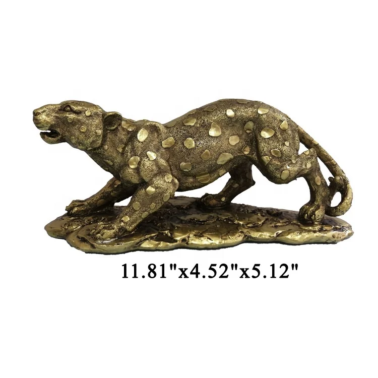 Home Sculpture Creative Furnishing Articles Northern Europe Animal Leopard Tiger Horse Lion Classical  Crafts Electroplating Fur
