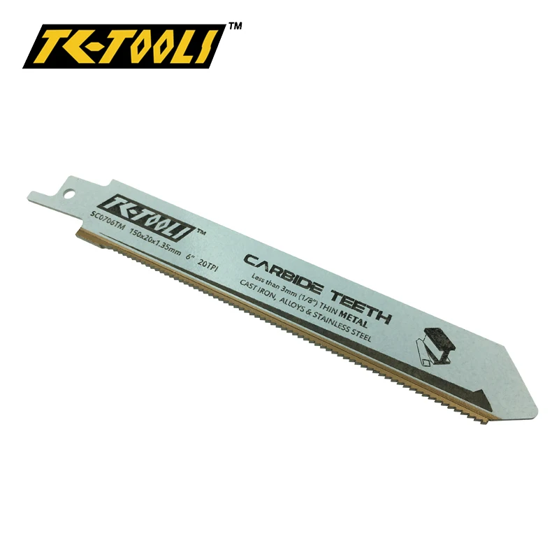 SC0706TM Carbide Teeth 20tpi Reciprocating Saw Blade for Cast Iron, Stainless steel