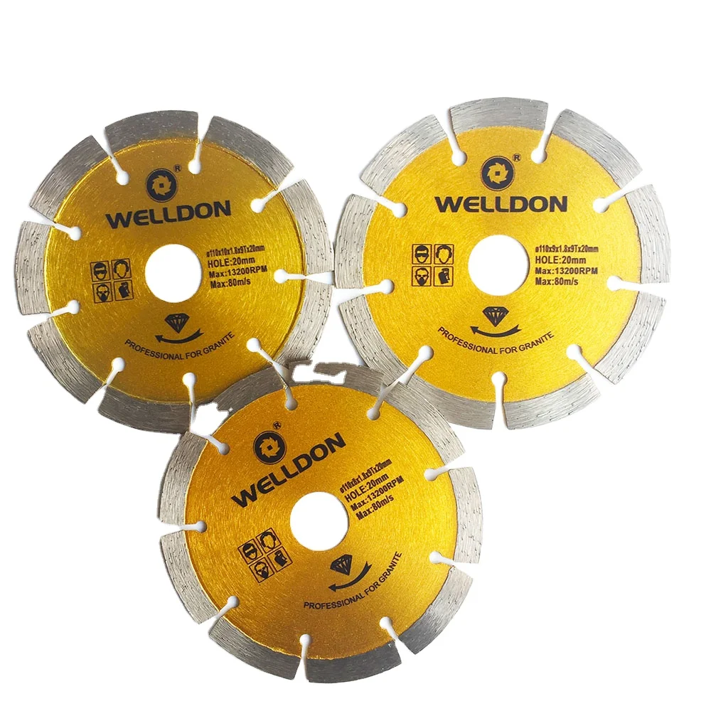 High Quality 110x9x1.8x9Tx20mm diamond stone cutting disc cutting marble stone 4inch