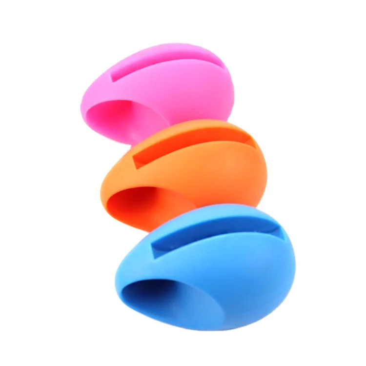 Promotional wholesale silicone audio speakers stand amplifier Silicone egg shaped mini sound amplifier