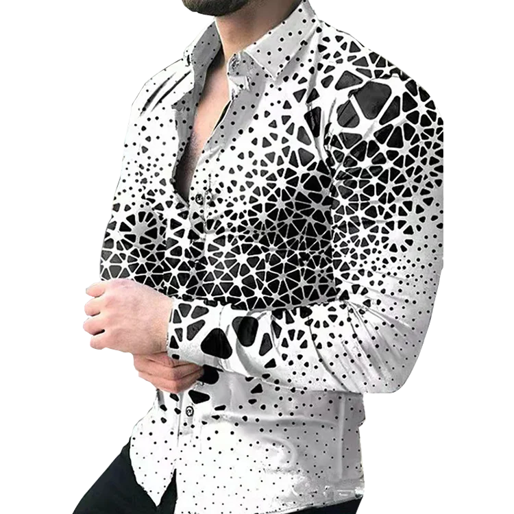 best quality Ready to Ship plus size latest shirts for men man flower shirt