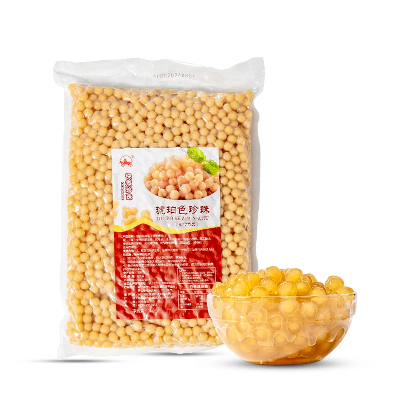 Wholesale fast-cooking amber tapioca balls for bobo tea