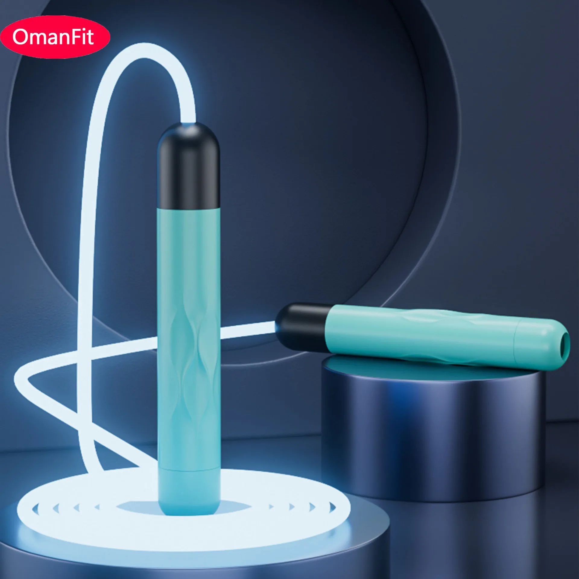 Fitness adjustable 2.8m optical TPU cable Luminous 4.5mm night LED light up jump skipping rope