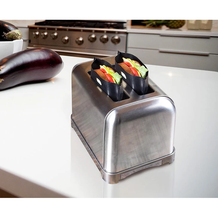 High quality reusable heat resistant nonstick toaster bags for sandwiches