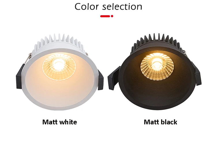 Indoor House Cob Down Light AC220V Aluminum Narrow Edge Silm Ceiling Recessed Spot Light Isolated Driver Dimmable Led Downlight