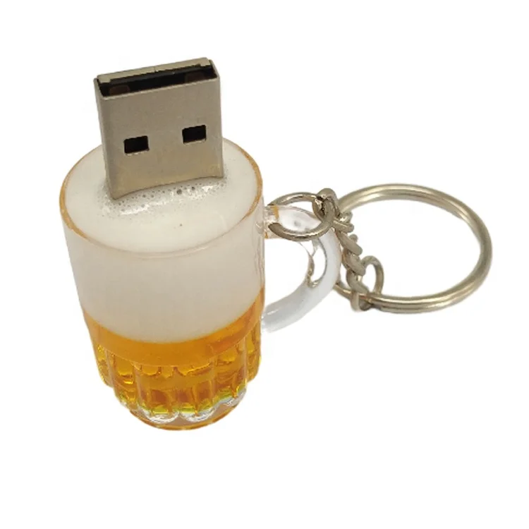 Creative bee cup design brands new gadget usb flash drive keychain 1gb to 64gb real true capacity fast speed usb pendrive