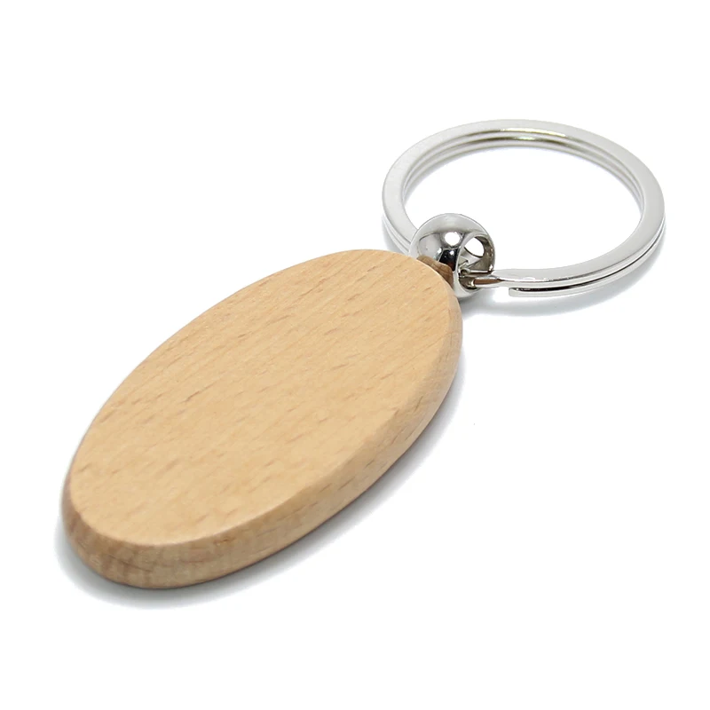 DIY Индивидуальный брелок для ключей бирка подарки мужчин и женщин оптовая продажа от производителя деревянное кольцо держатель овальное круглое сердце пустая деревянная