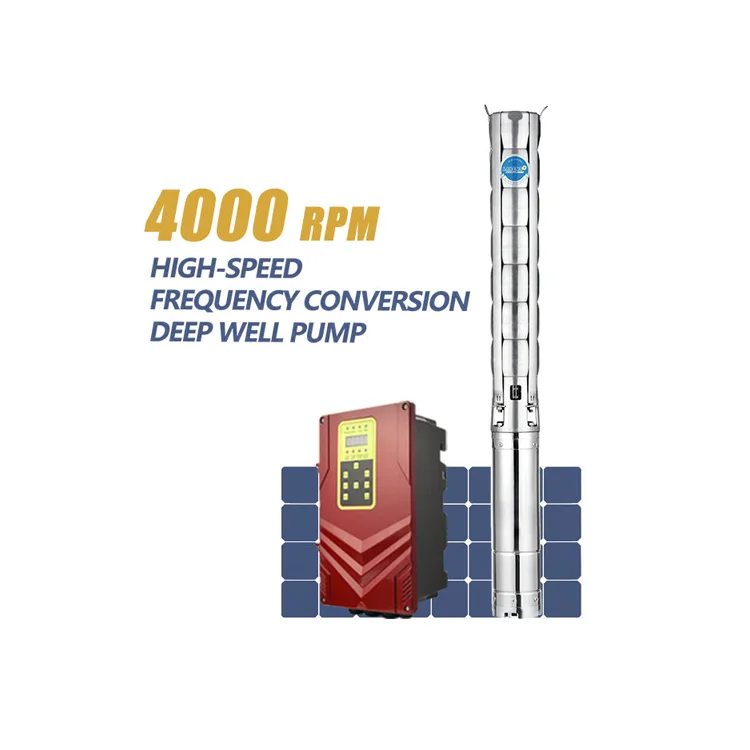 4 Inch 30HP 22KW High Voltage And High Flow Rate 3 Phase Brushless DC Motor Ac/Dc Hybrid Solar Deep Well Pump
