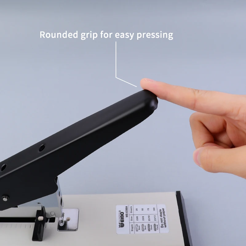 Weibo High Quality  Office save labour rotatable Staplers 8390A with stapler stationary supply manual metal  Minimalist style ps
