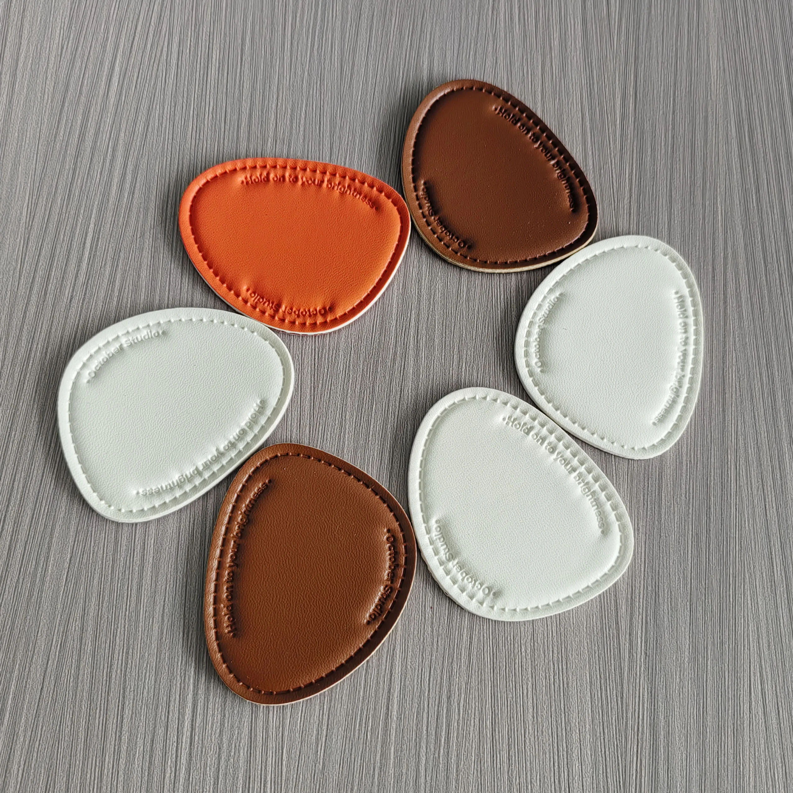Leather patch for mobile phone holders