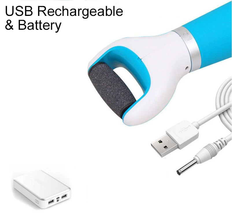 Electric Foot File Callus Remover Feet Rasp Rechargeable Batteries Foot Care Kit Pedicure Tool