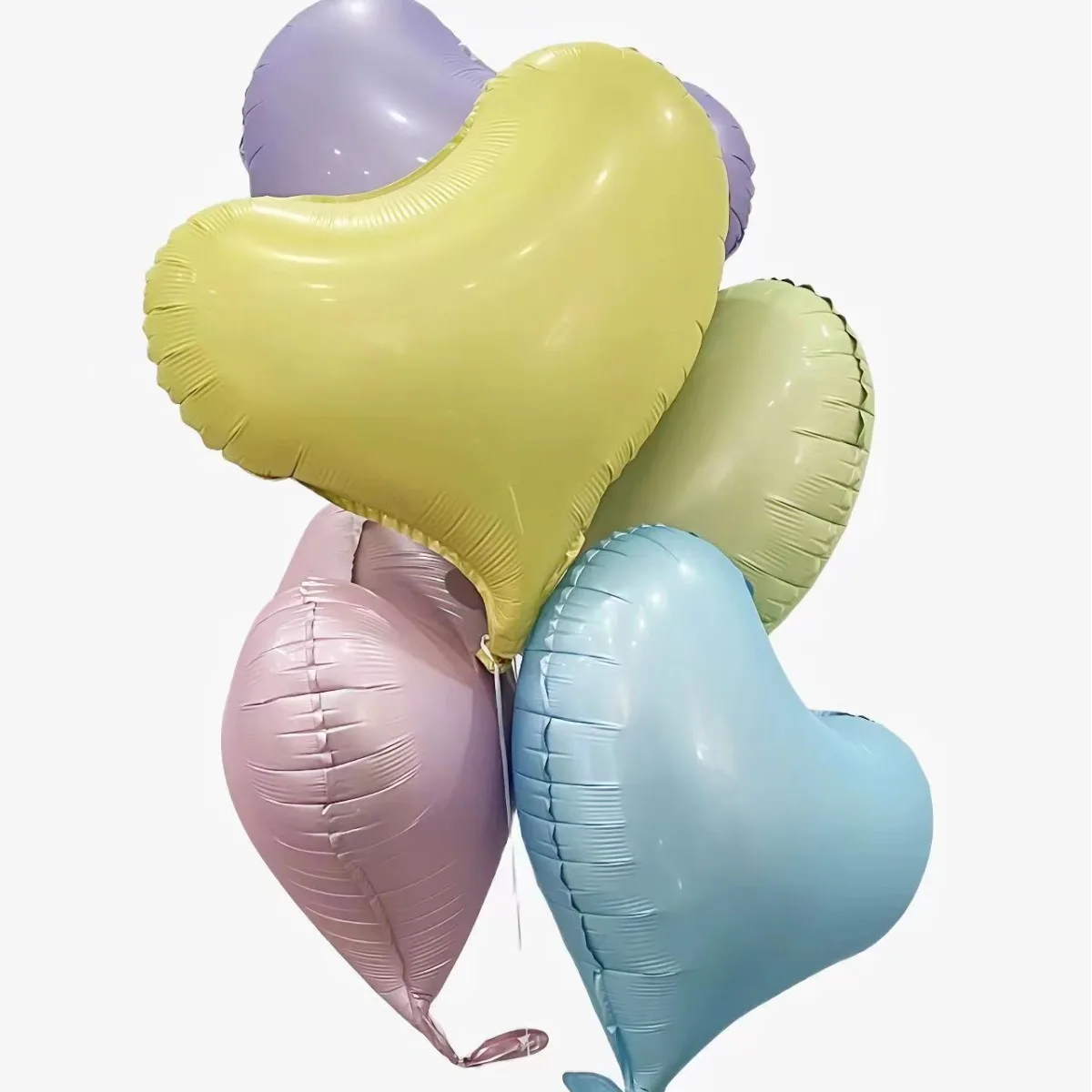 Hot Sale Party Decoration Crooked Macaron Wedding Birthday Helium Foil Heart Balloons